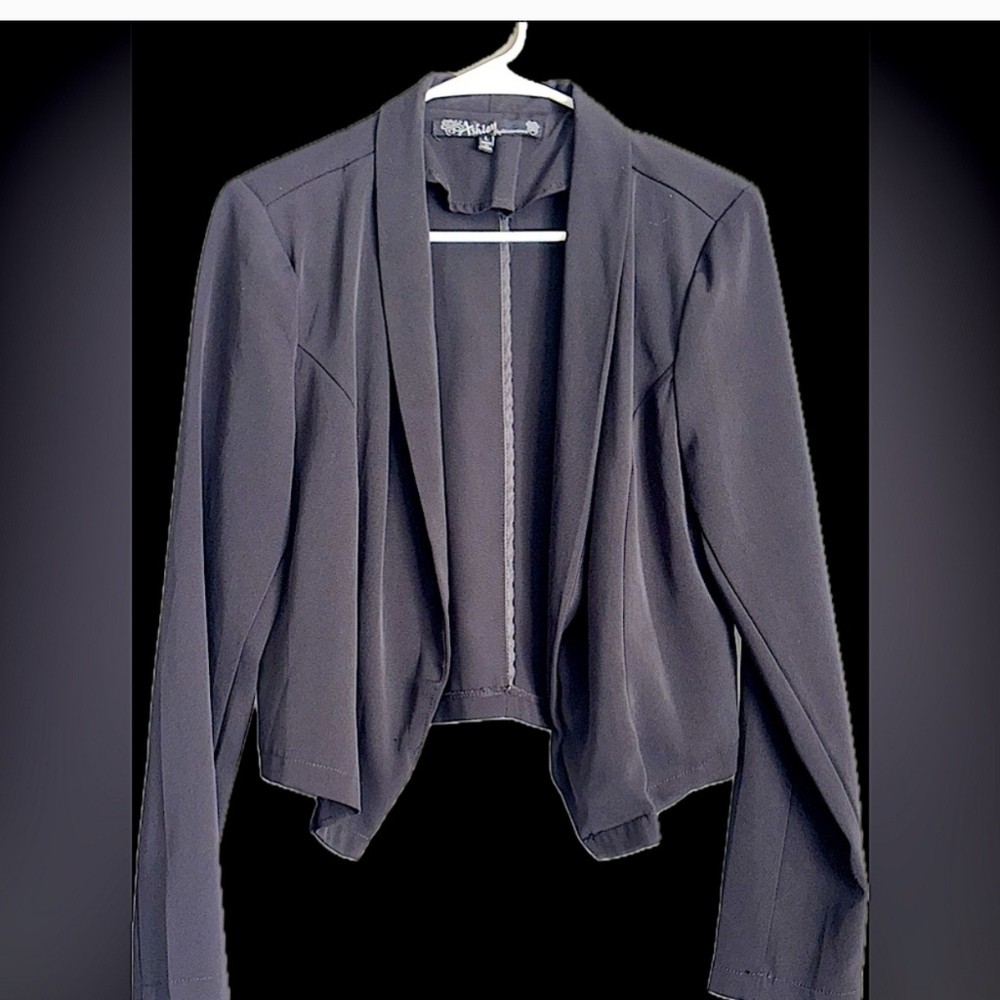 Ashley By 26 International Charcoal Women's Blazer Brand New Large Layering Warm